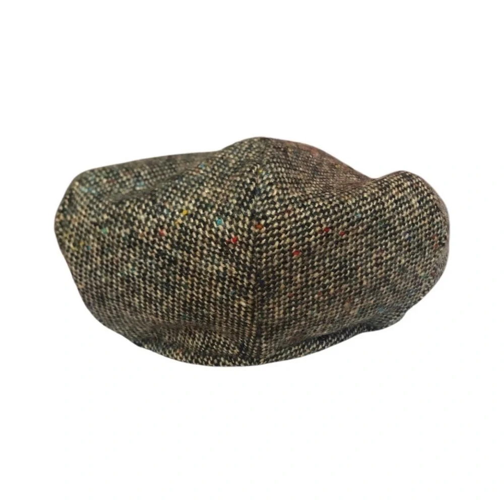 VTG Hanna Hats Donegal Irish Tweed Flat Cap Pure New Wool Unisex Small